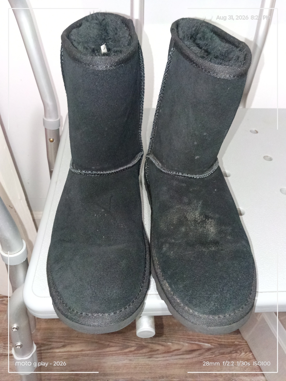 Time and Tru Black Fleece-Lined Winter Boots